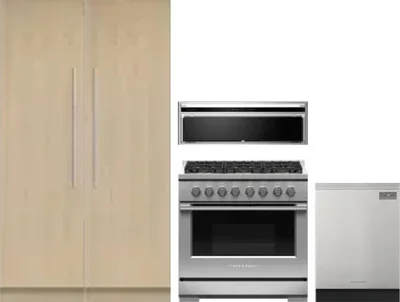 5 Piece Package Includes Refrigerator, Freezer, Range, Hood And Dishwasher